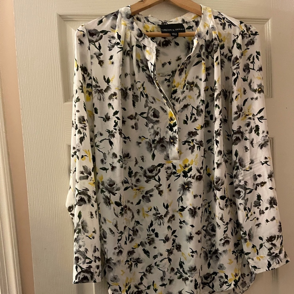 Floral Tunic Long Sleeve sz Medium